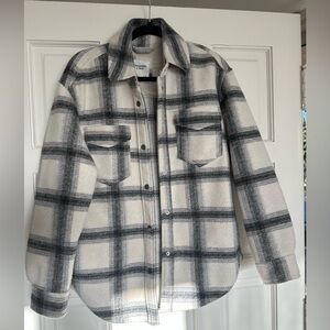 Abercrombie Plaid Wool Blend Shirt Jacket